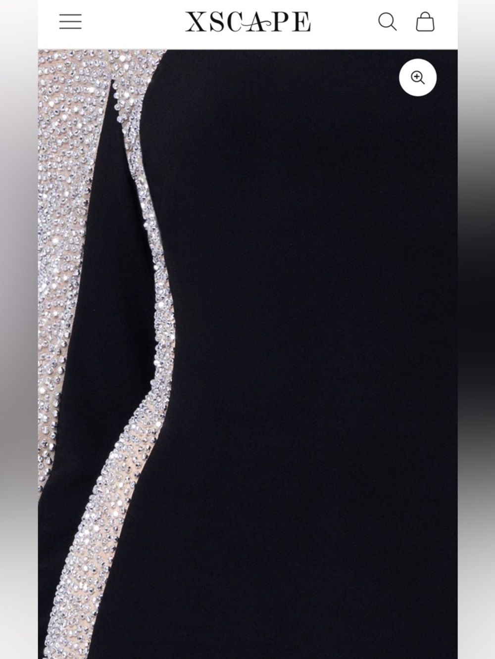 XSCAPE “JILLIAN" LONG SLEEVE CAVIAR
DRESS - Picture 4 of 8